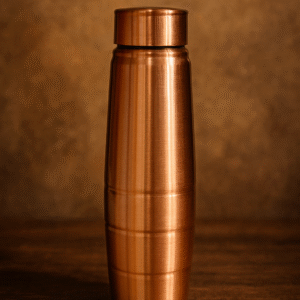 Sleek Ergonomic Polished Copper Water Bottle