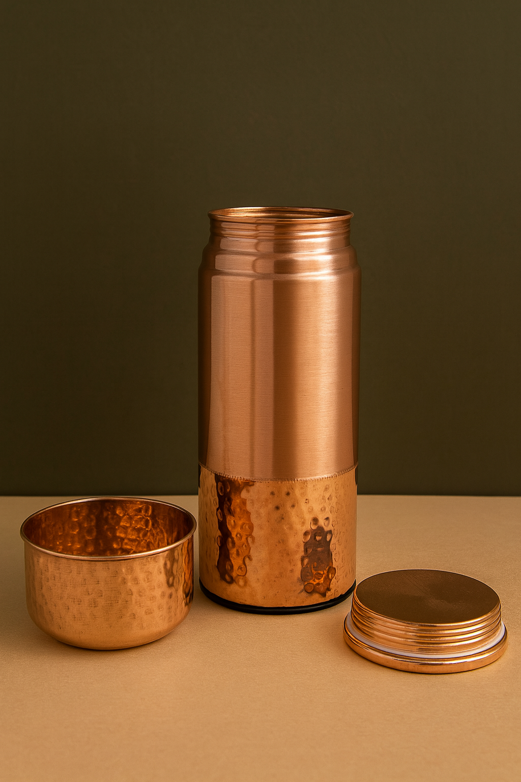 Copper Bottle and Cup/Tumbler Set (or Copper Insulated Bottle)