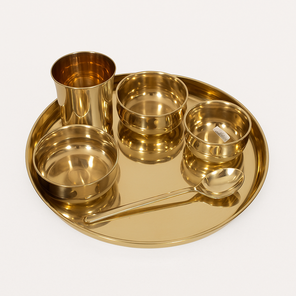 Bronze (Kansa) 5-Piece Thali Set