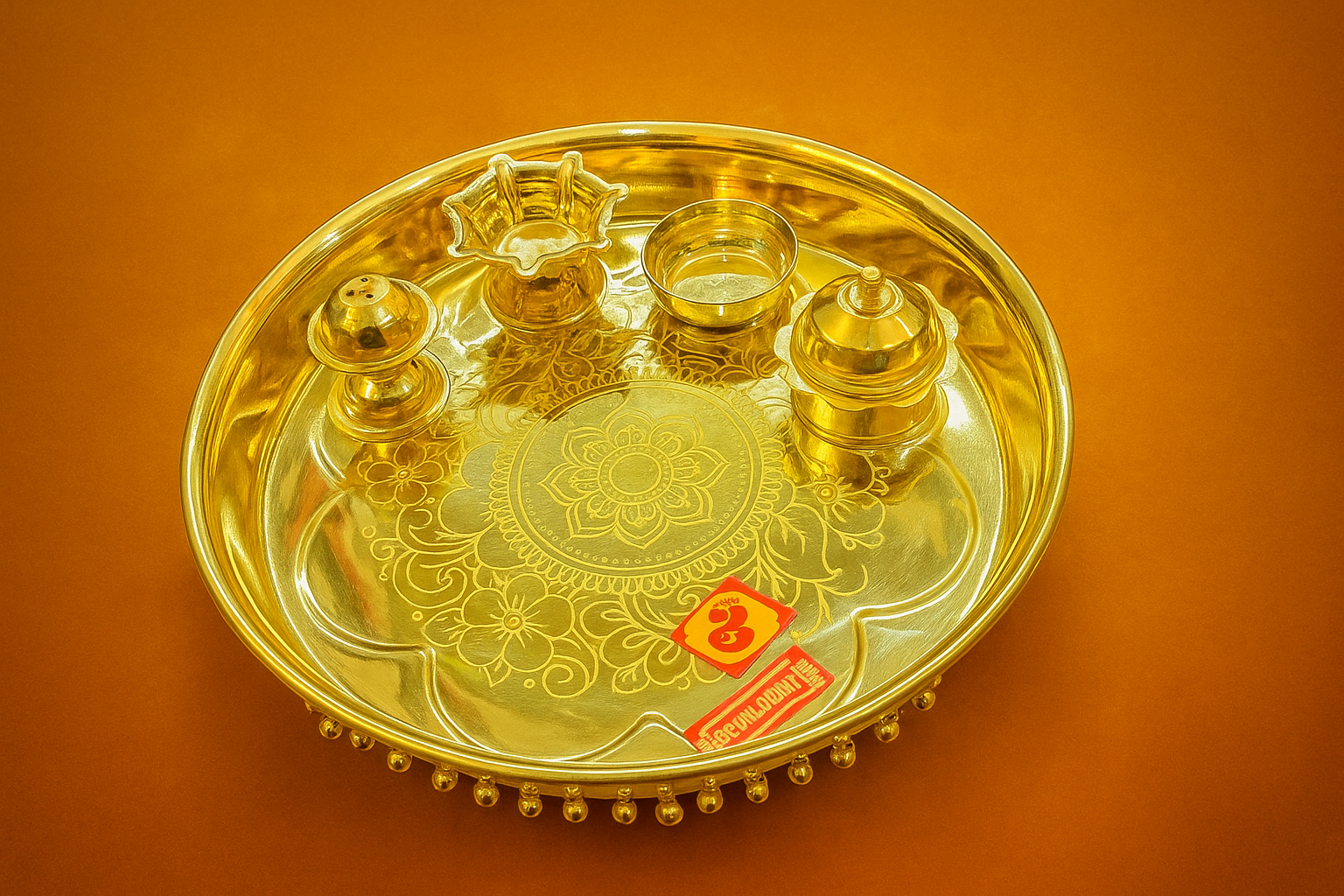 Brass Pooja Thali Set