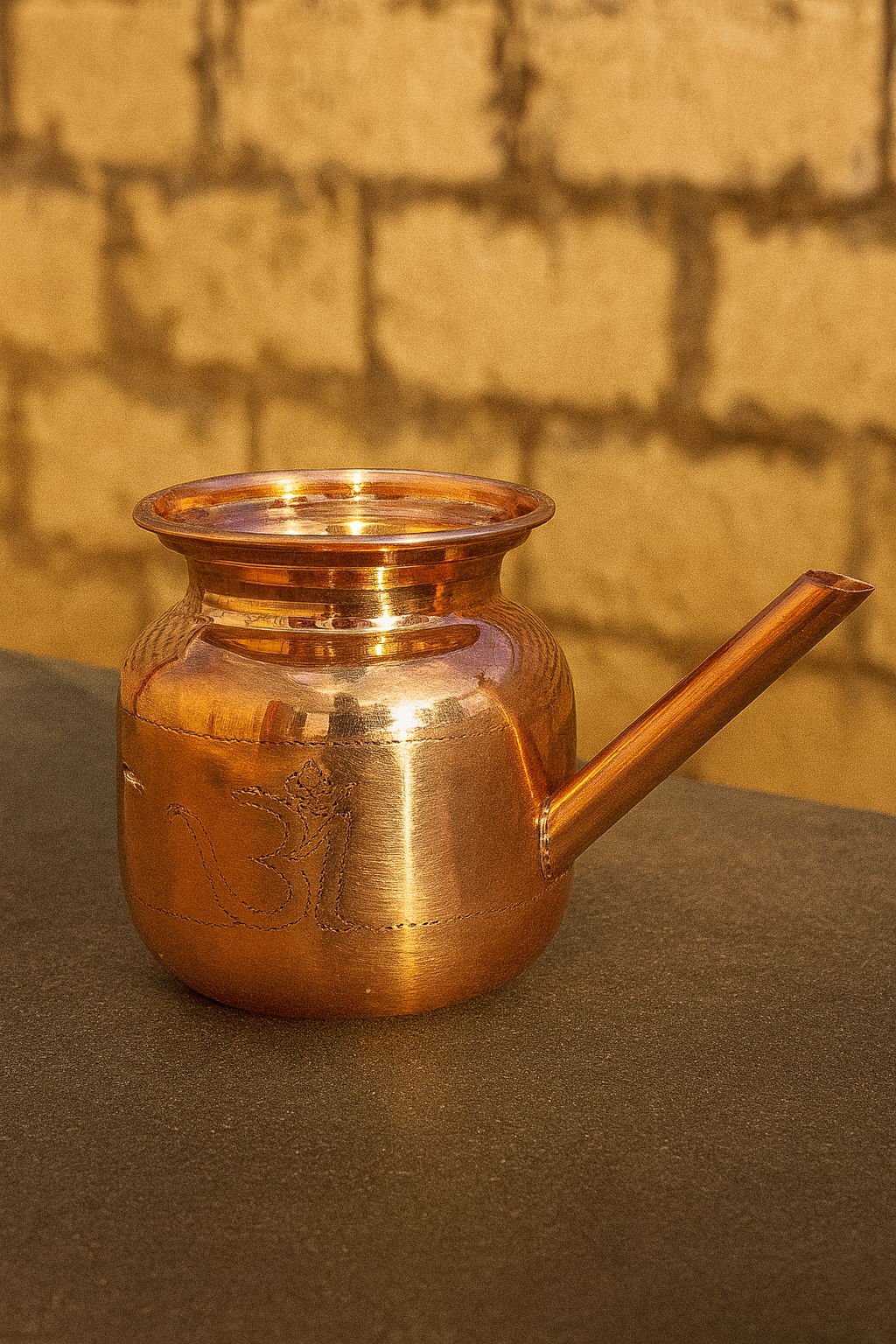 Polished Copper Neti Pot (Jala Neti Lota)