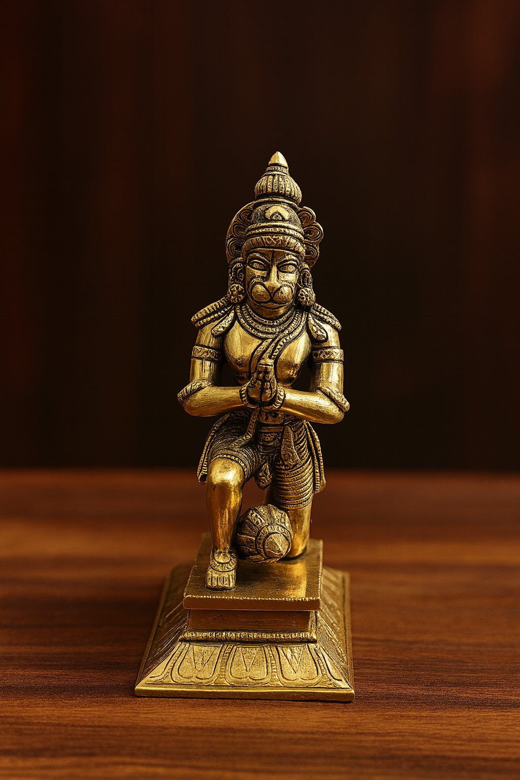 Antique Finish Brass Lord Hanuman Idol in Anjali Mudra