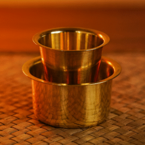 Traditional Brass South Indian Coffee Filter Set (Dabara Set)
