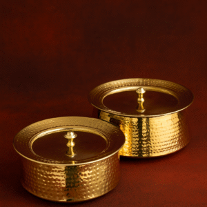 Brass Handi / Serving Bowls with Lids