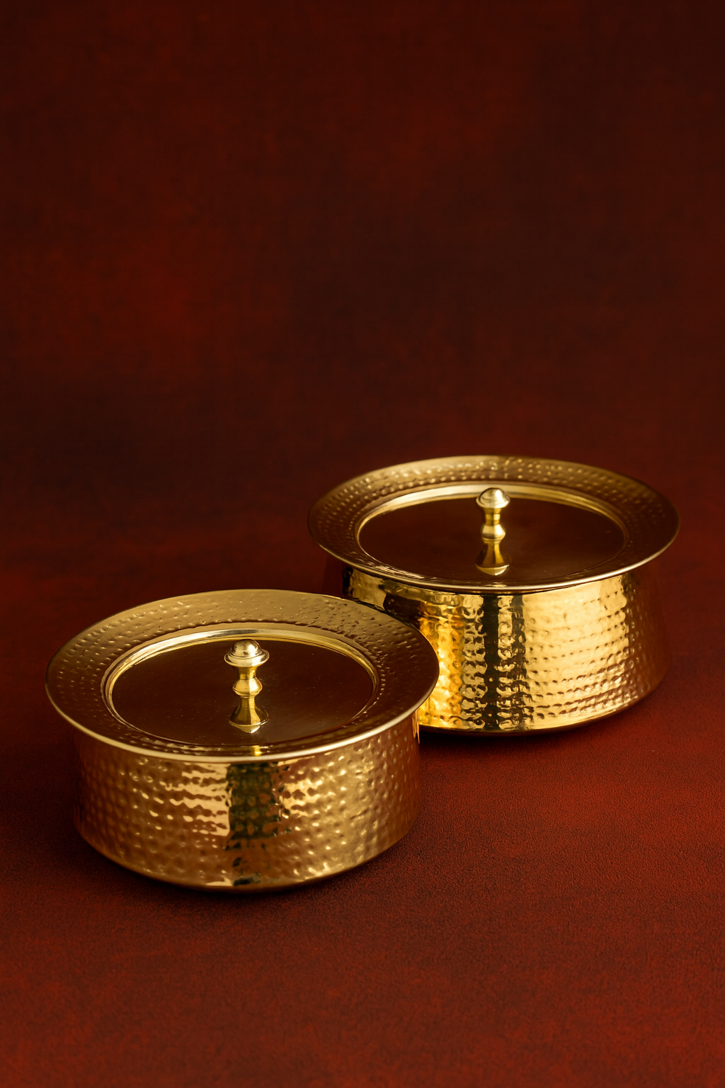 Brass Handi / Serving Bowls with Lids