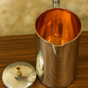 Sleek Copper-Lined Steel Pitcher/Jug