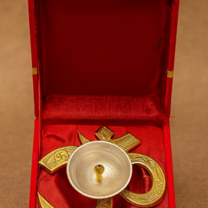 Brass Om Diya / Akhand Jyoti with Gift Box