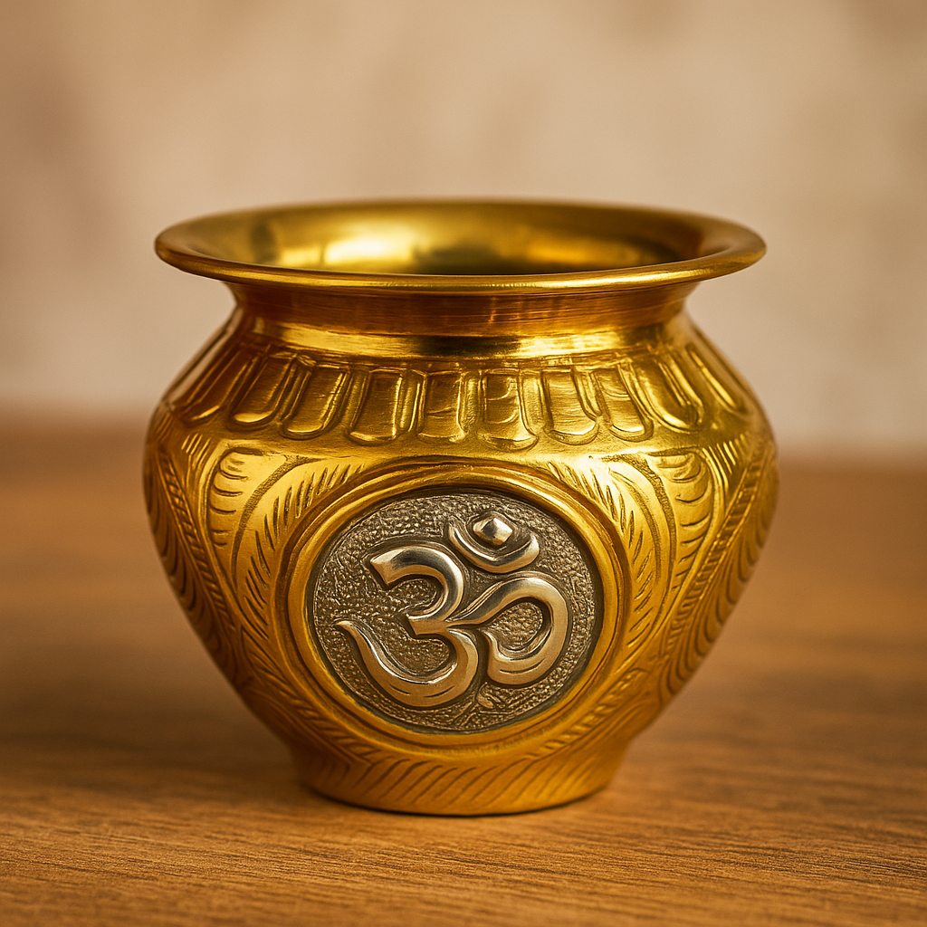 Brass Om Engraved Kalash / Lota