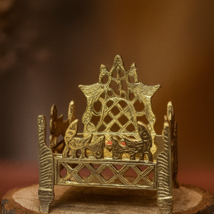 Miniature Brass Pooja Bed / Sinhasan (Throne)