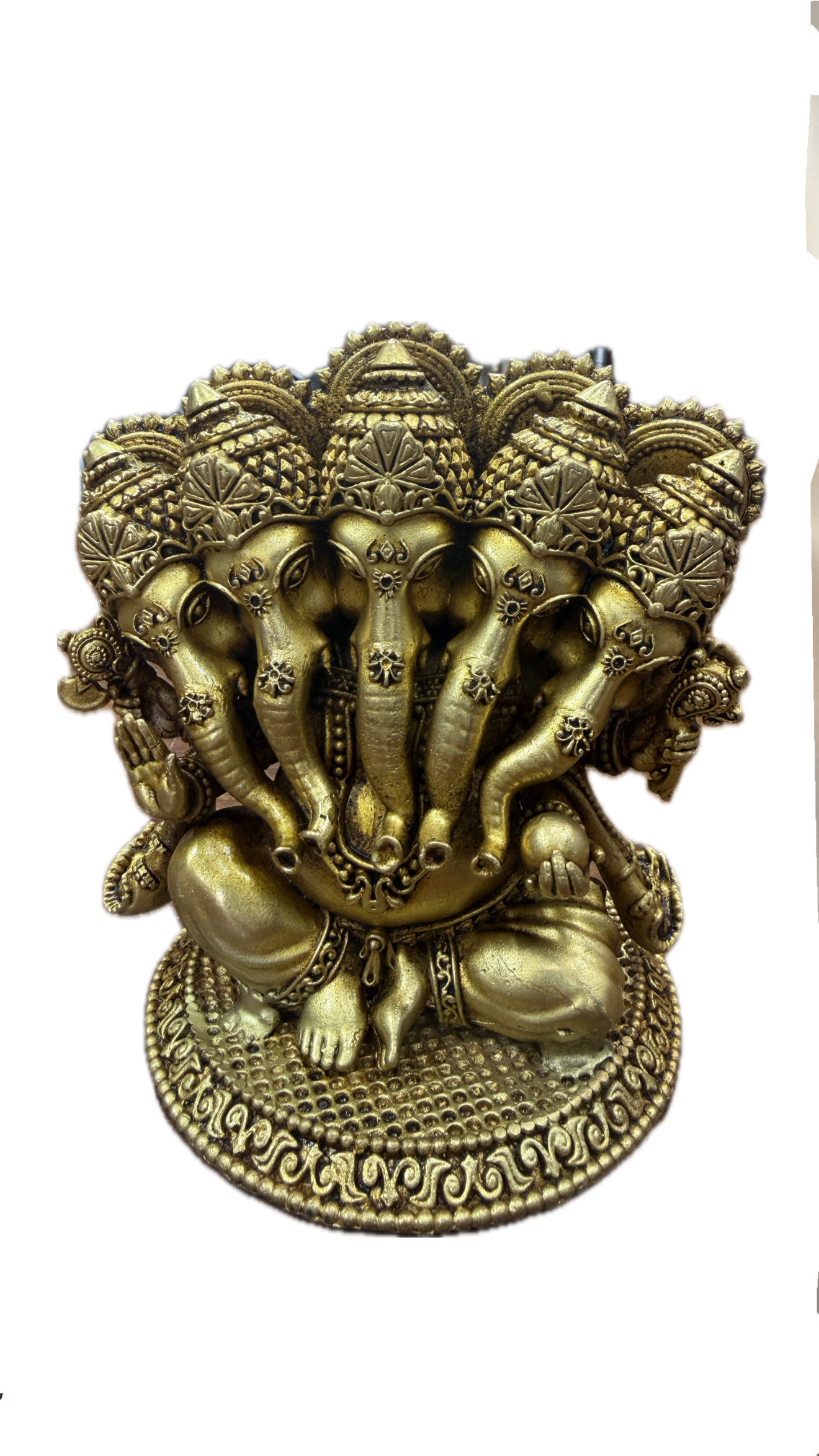 Magnificent Brass Panchamukhi Ganesha Idol