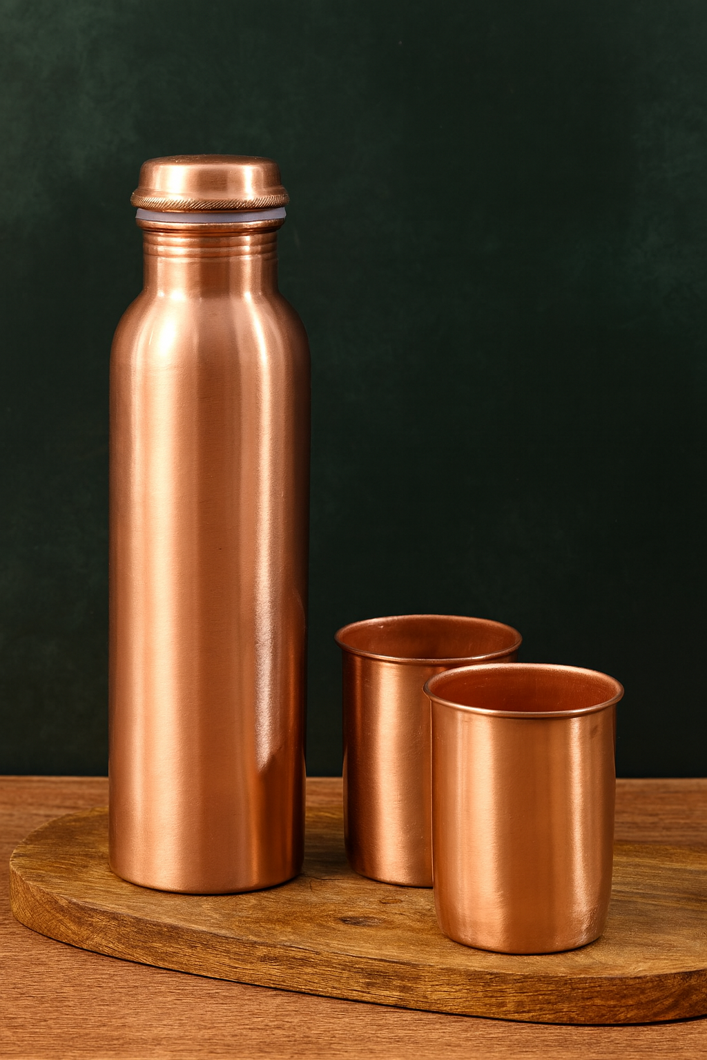 Copper Bottles And Glass Set