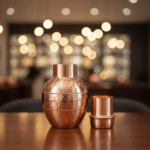 Pot Shape Bedroom Bottle With Lacquer Coated