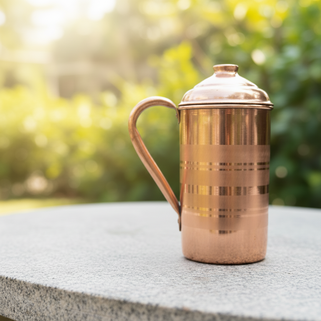 Copper Jug silver touch