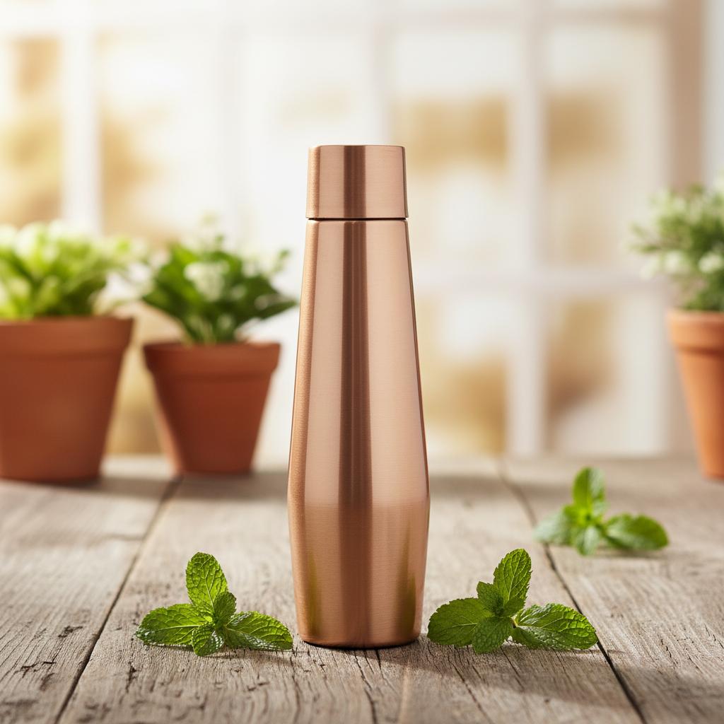 Modern Sleek Copper Water Bottle