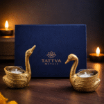 Artisan Teal Mosaic Aluminum Diya