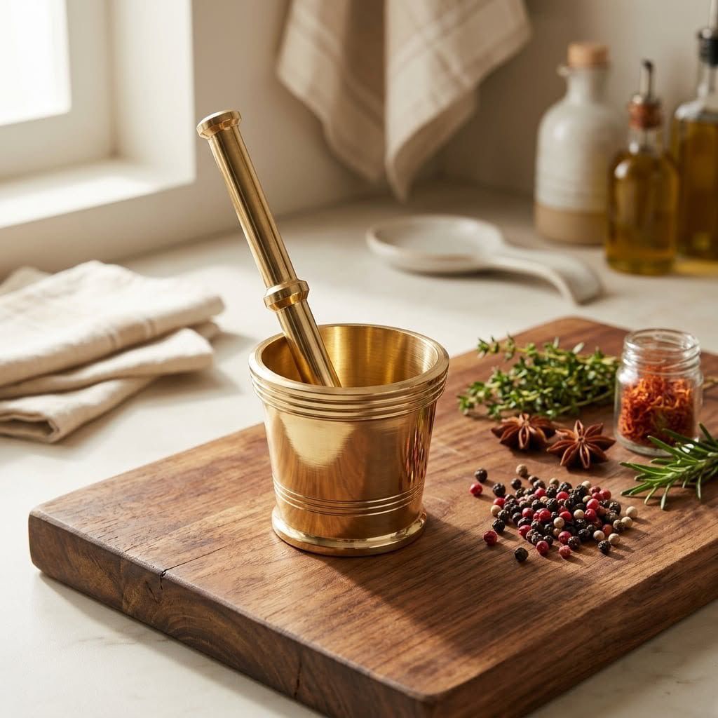 Brass Mortar & Pestle